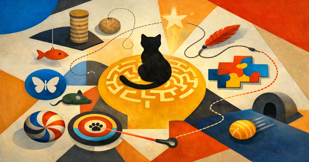 Cover image of 5 Ways to Mentally Stimulate an Indoor Cat Every Day
