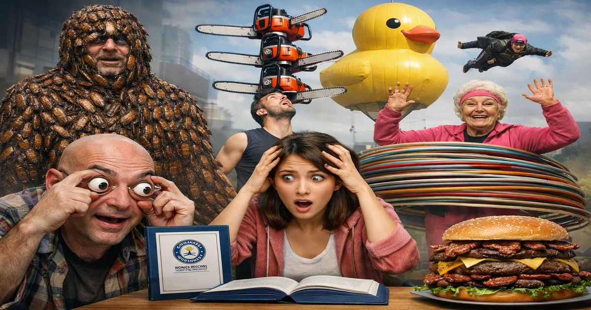 Imagen de portada de 10 Récords Guinness Más Extraños Que Te Harán Cuestionar Todo