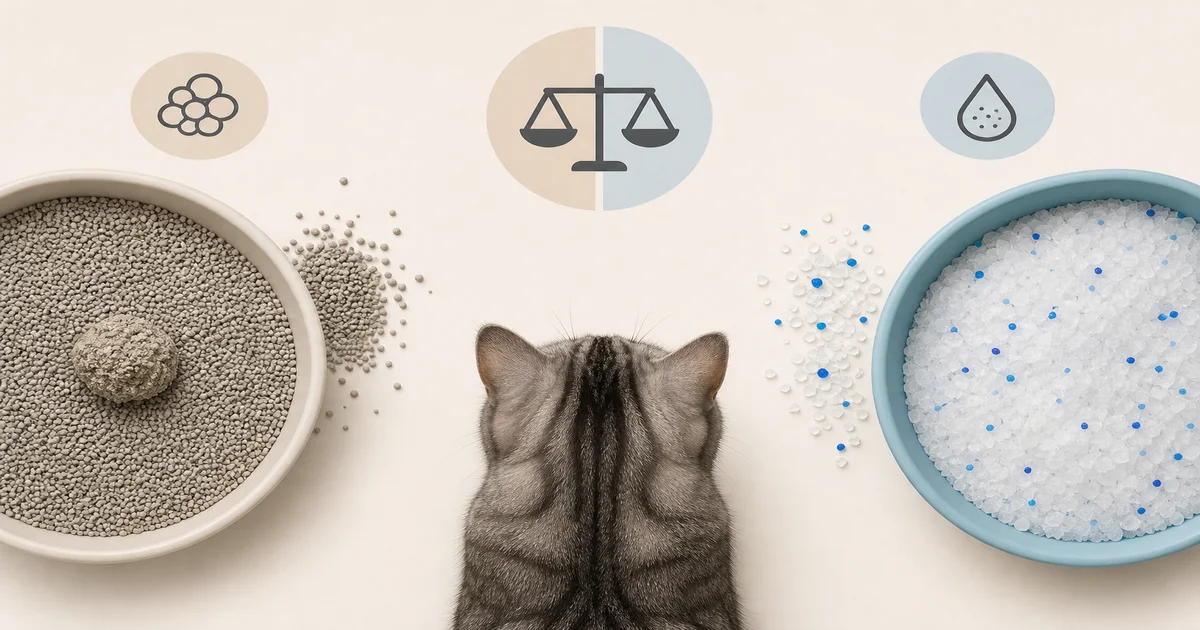 Titelbild von Katzenstreu im Vergleich: Klumpend vs. Silikat – Was ist besser?