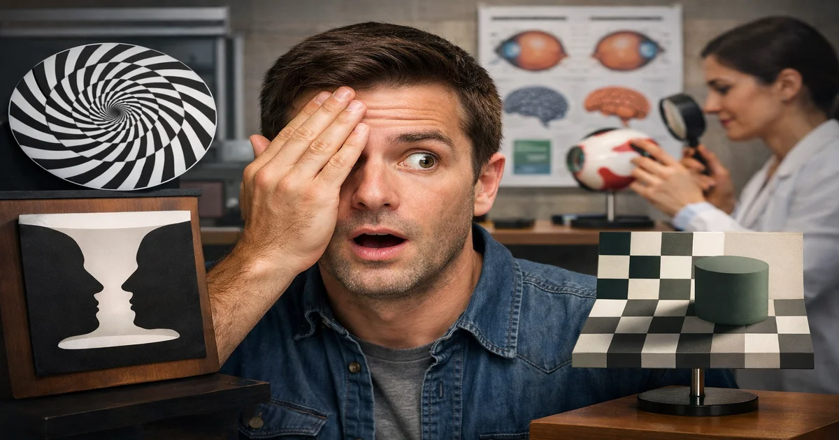 Imagen de portada de Por Qué Vemos Ilusiones Ópticas: La Ciencia Detrás de Nuestros Ojos