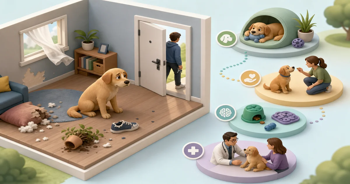 Imagen de portada de Ansiedad por Separación en Perros: Causas y Soluciones Reales
