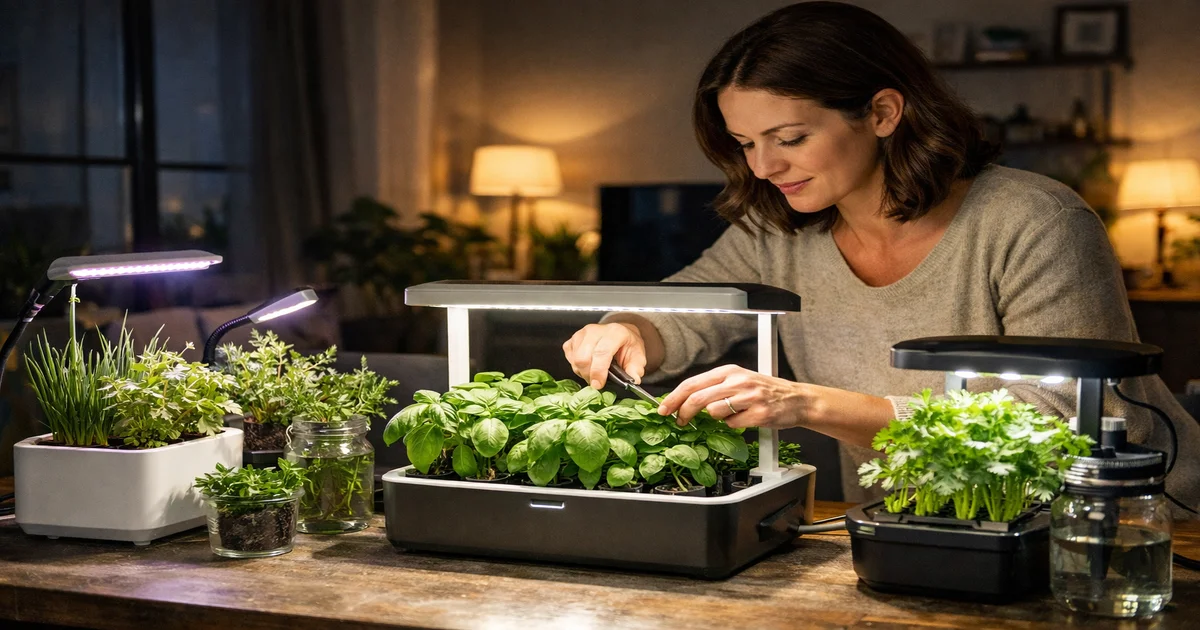 Cover image of How to Grow Herbs Indoors Without Sunlight: 6 Proven Methods