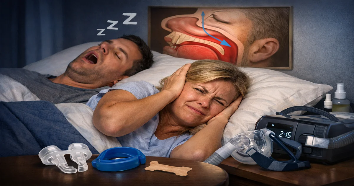 Cover image of Why You Snore and 5 Science-Backed Ways to Stop It Tonight
